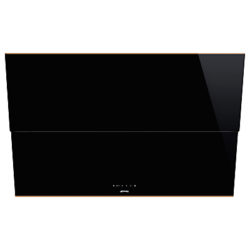 Smeg KSVV90NRA Dolce Stil Novo Chimney Cooker Hood, Black/Copper